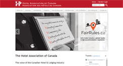 Desktop Screenshot of hotelassociation.ca