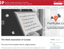 Tablet Screenshot of hotelassociation.ca